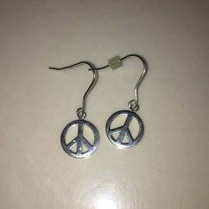 peace sign earrings